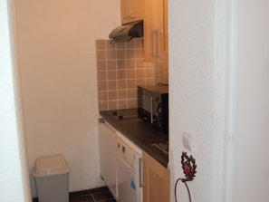 Fridge, microwave, dishwasher