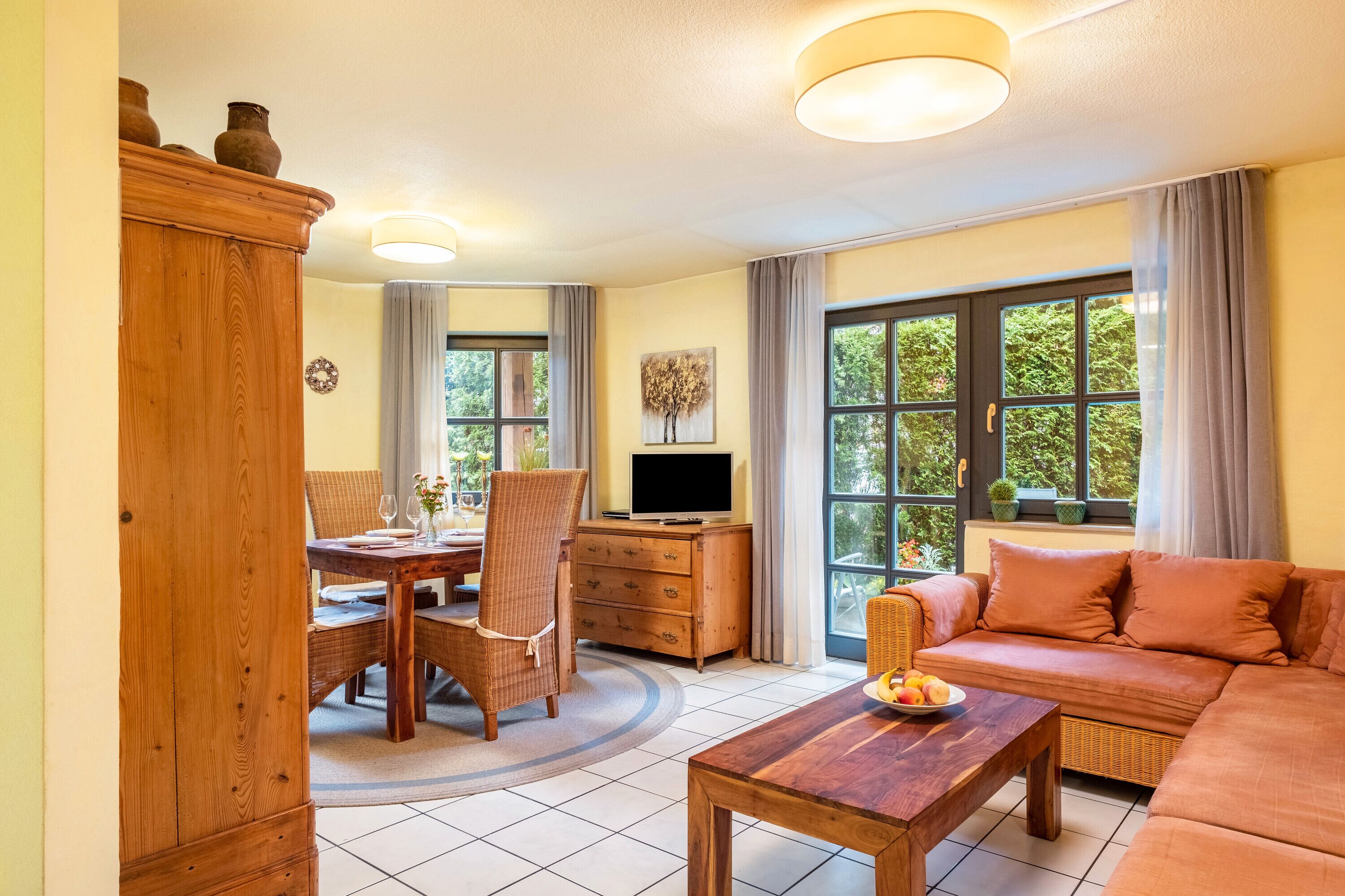 TV, DVD player, stereo