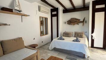 1 غرفة نوم وواي فاي وملاءات أسرّة