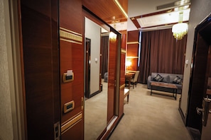 In-room safe, blackout curtains, soundproofing, iron/ironing board