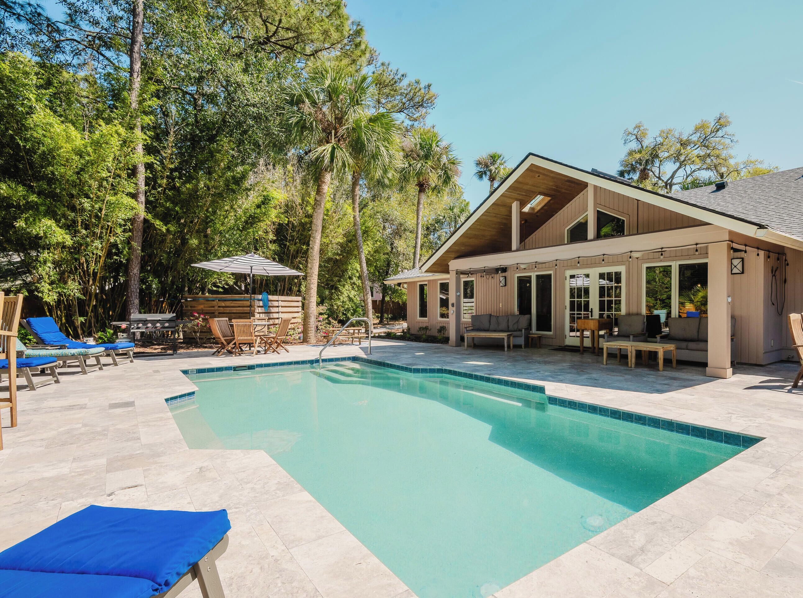 A heated pool