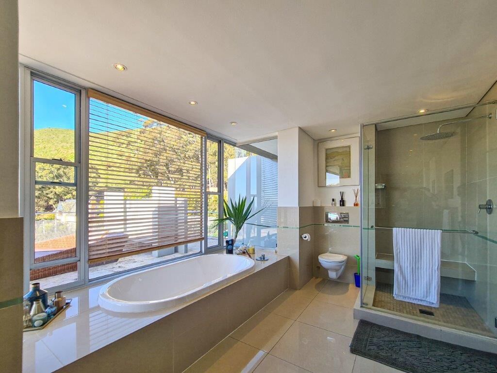 Hair dryer, bidet, towels, soap