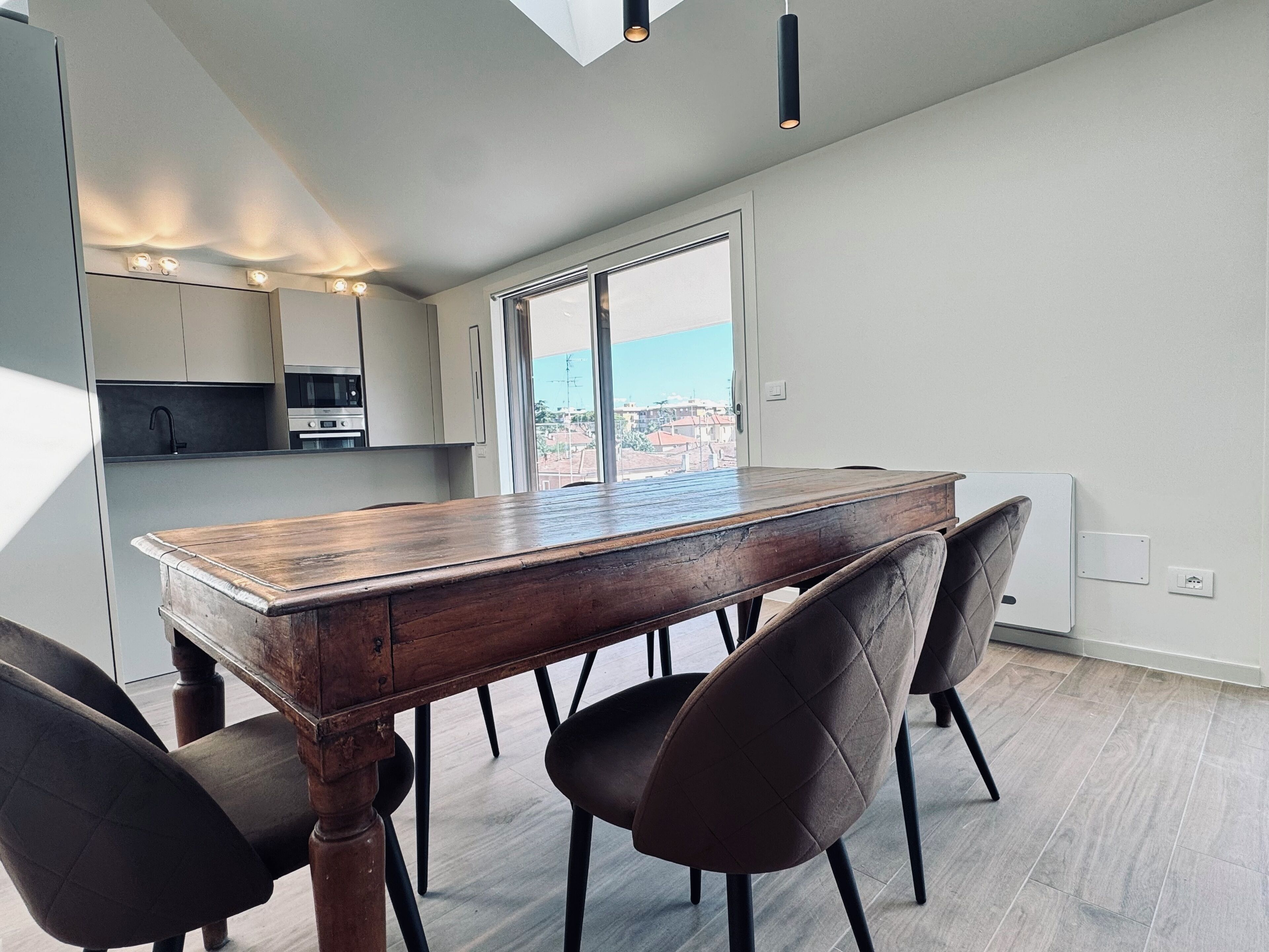 Penthouse, vista al patio | Área de sala de estar