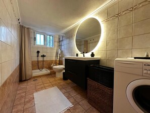 Shower, hair dryer