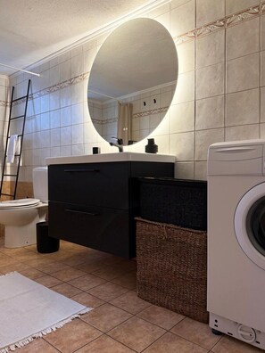 Shower, hair dryer