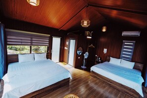 Superior Quadruple Room, Multiple Beds, Private Bathroom, Garden View