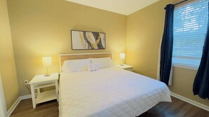 2 bedrooms, iron/ironing board, WiFi, bed sheets