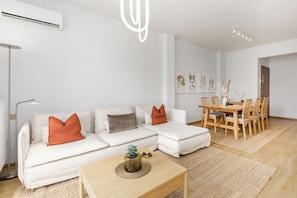 Apartment, 3 Bedrooms, Balcony, City View | Living area | Flat-screen TV - Bel Air by halu (Thessaloniki)