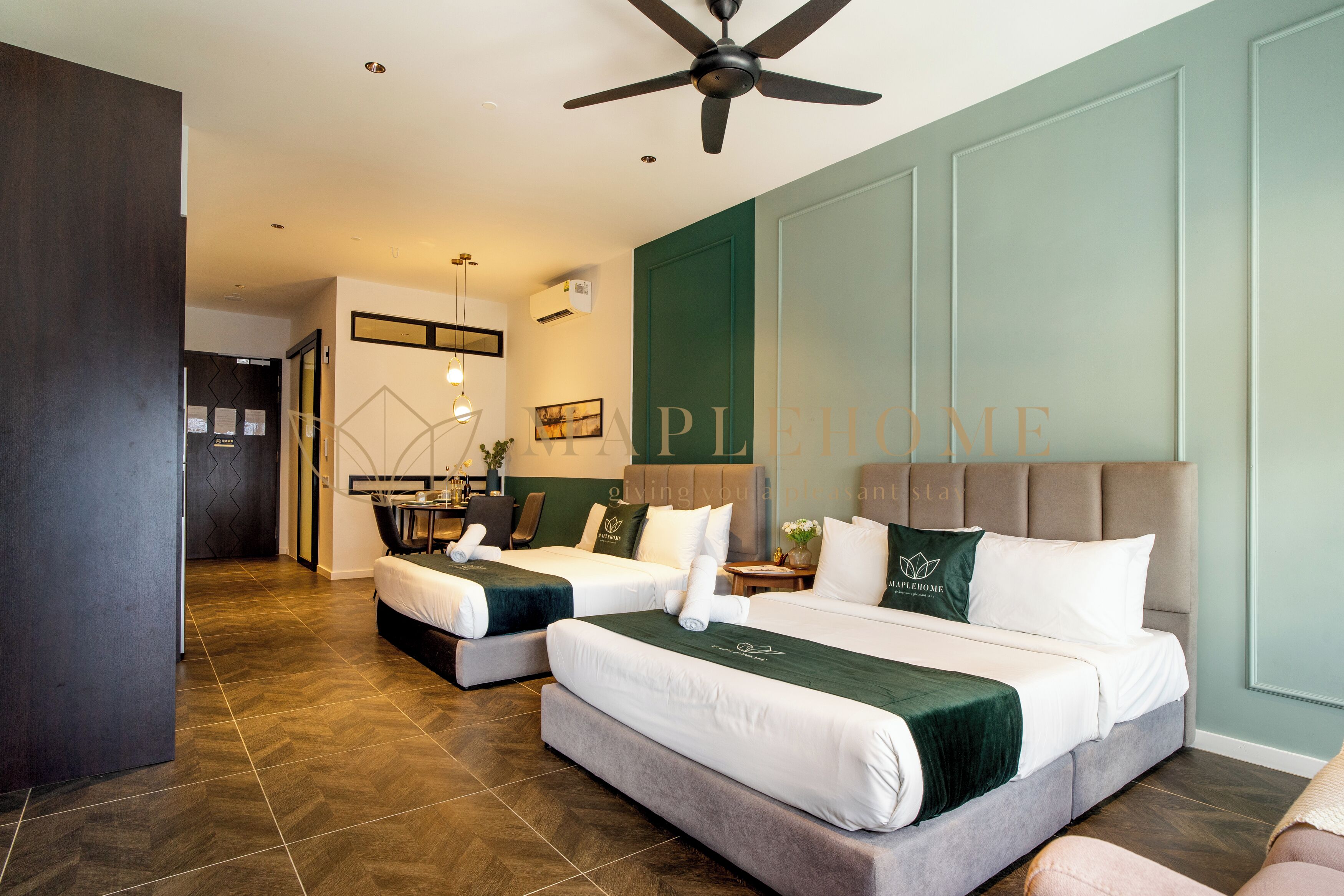 Family Suite, 2 Queen Beds, Non Smoking | Desk, blackout drapes, iron/ironing board, free WiFi