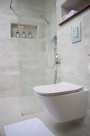 Deluxe Room | Bathroom | Shower, free toiletries, hair dryer, towels