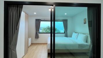 Junior kamer, 1 slaapkamer, uitzicht op zee | Beddengoed