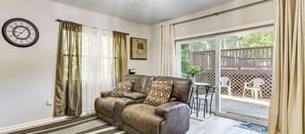 蒙羅市中心2英里,靠近Wingate:舒適公寓附露台