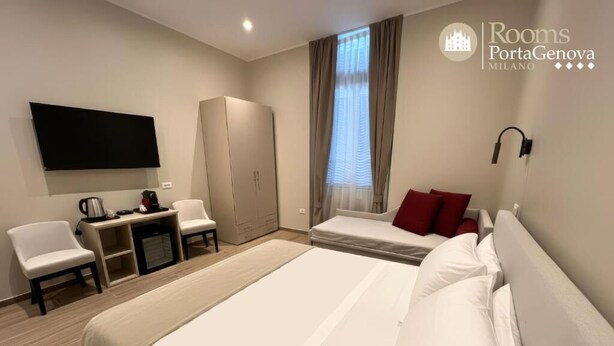 Deluxe Double or Twin Room | In-room safe, desk, blackout drapes, WiFi (free) - Rooms Porta Genova (Milan)