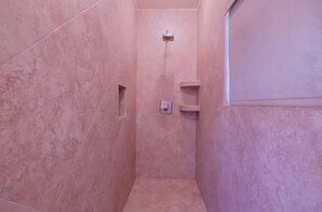 Hair dryer, towels, toilet paper