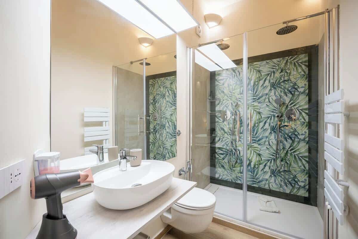 Shower, hair dryer