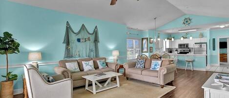 公寓客房, 3 間臥室 | 起居區