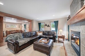 Televisio, takka, videopelejä, kirjoja