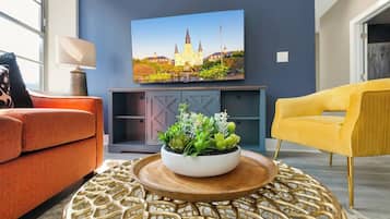 Premium-Apartment, 4 Schlafzimmer | Wohnzimmer