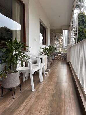 Luxury Apartment, City View | Terrace/patio