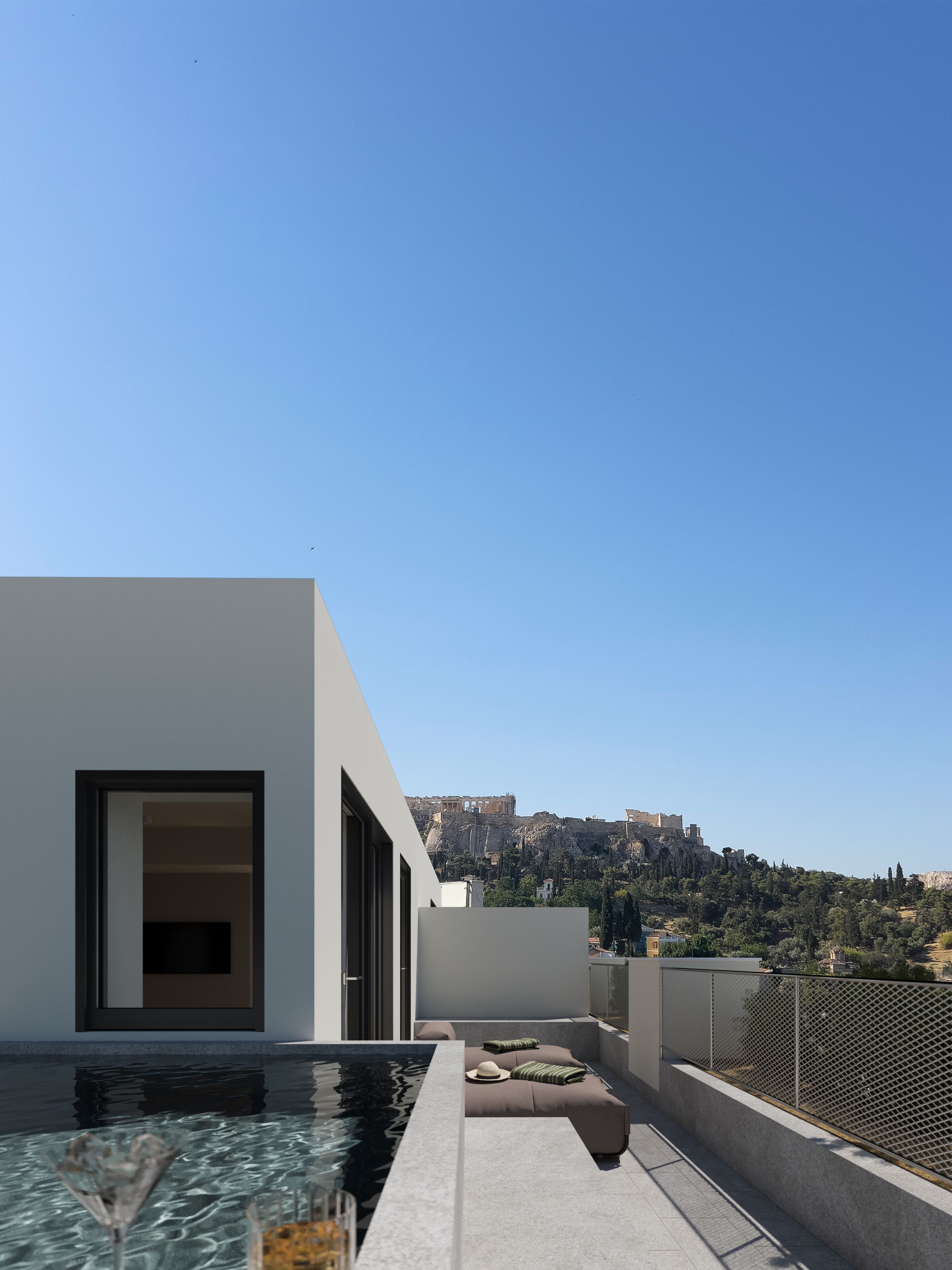 Suite Deluxe, vista a la ciudad | Terraza o patio