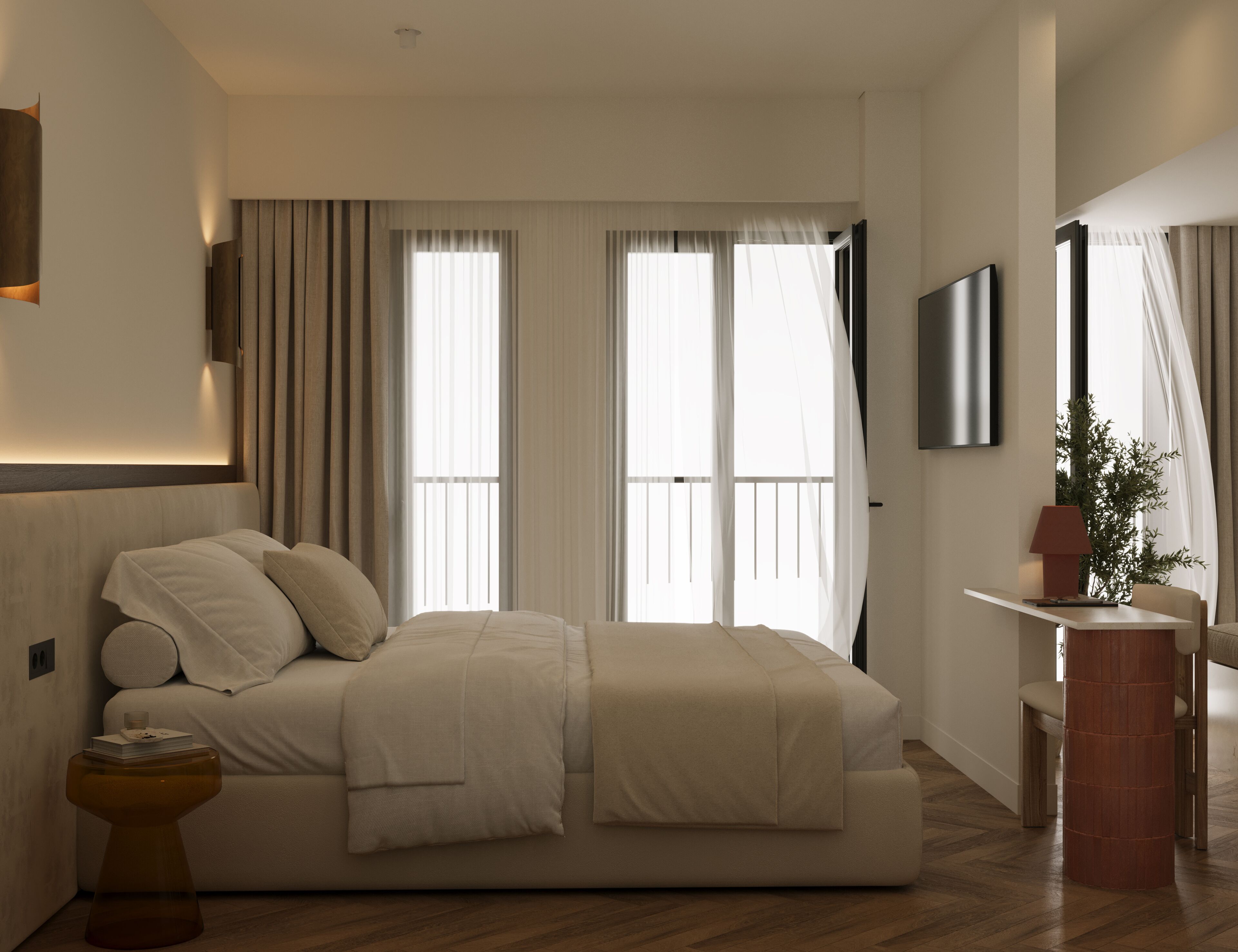 Junior-sviitti, kaupunkinäköala | Minibaari, silitysrauta/-lauta, ilmainen Wi-Fi, vuodevaatteet