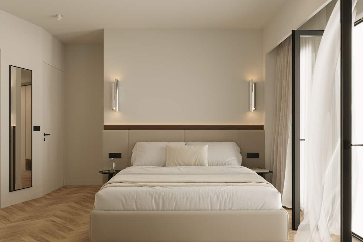 Suite, 2 habitaciones, vista a la ciudad | Tabla de planchar con plancha y wifi gratis