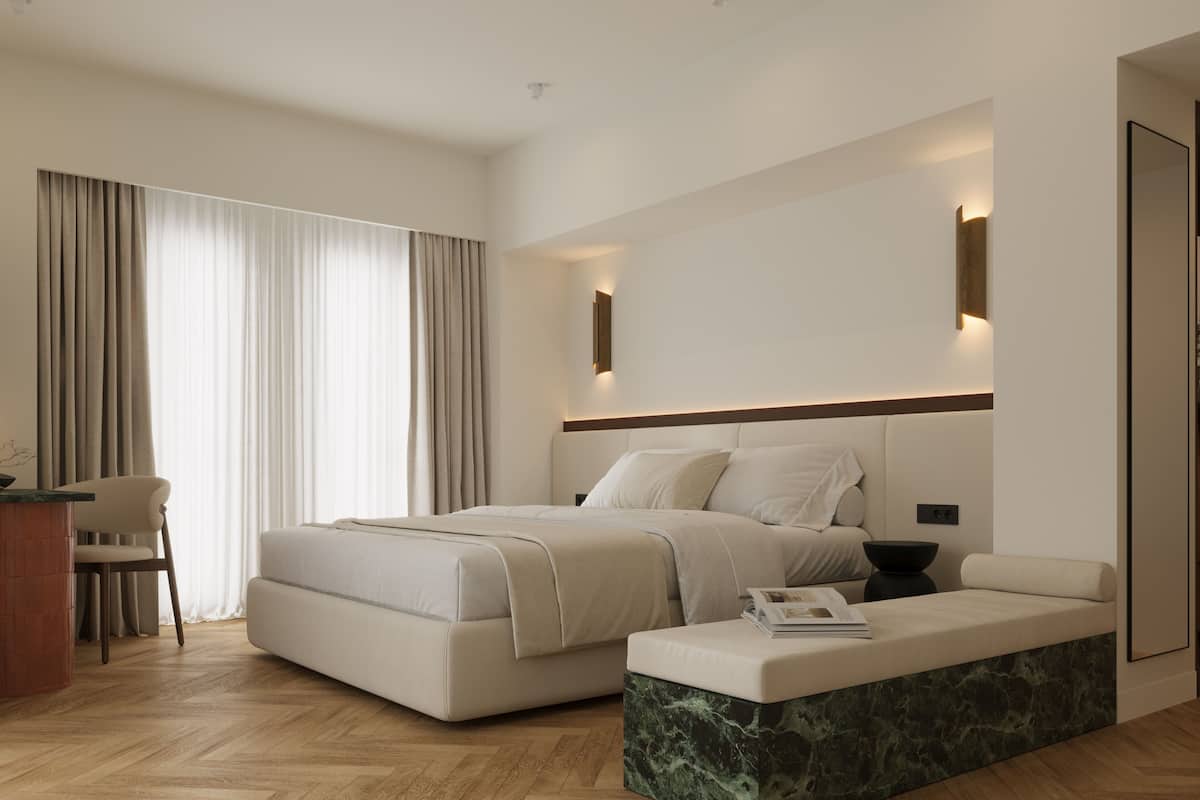 Habitación doble Confort, vista a la ciudad | Tabla de planchar con plancha y wifi gratis