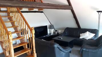 TV, fireplace, DVD player, stereo