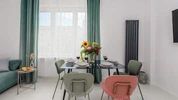 Comfort-Apartment, Stadtblick | Wohnbereich