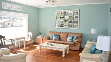 Televisión y chimenea