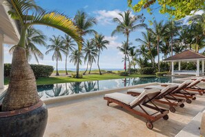 Pool - Intimate 5BR Oceanfront Villa | Private Gym (Punta Cana)