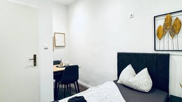 1 soveværelse, sengetøj