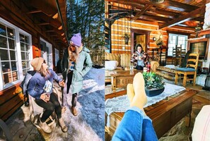 Outdoor dining - Domaine Rivière Sacacomie - L'Hirondelle (Saint-Alexis-des-Monts)