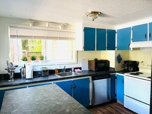 Microwave, oven, stovetop, dishwasher