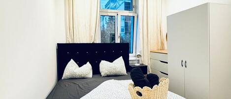 1 makuuhuone, vuodevaatteet