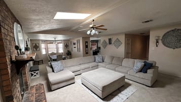 Smart TV, fireplace, printers