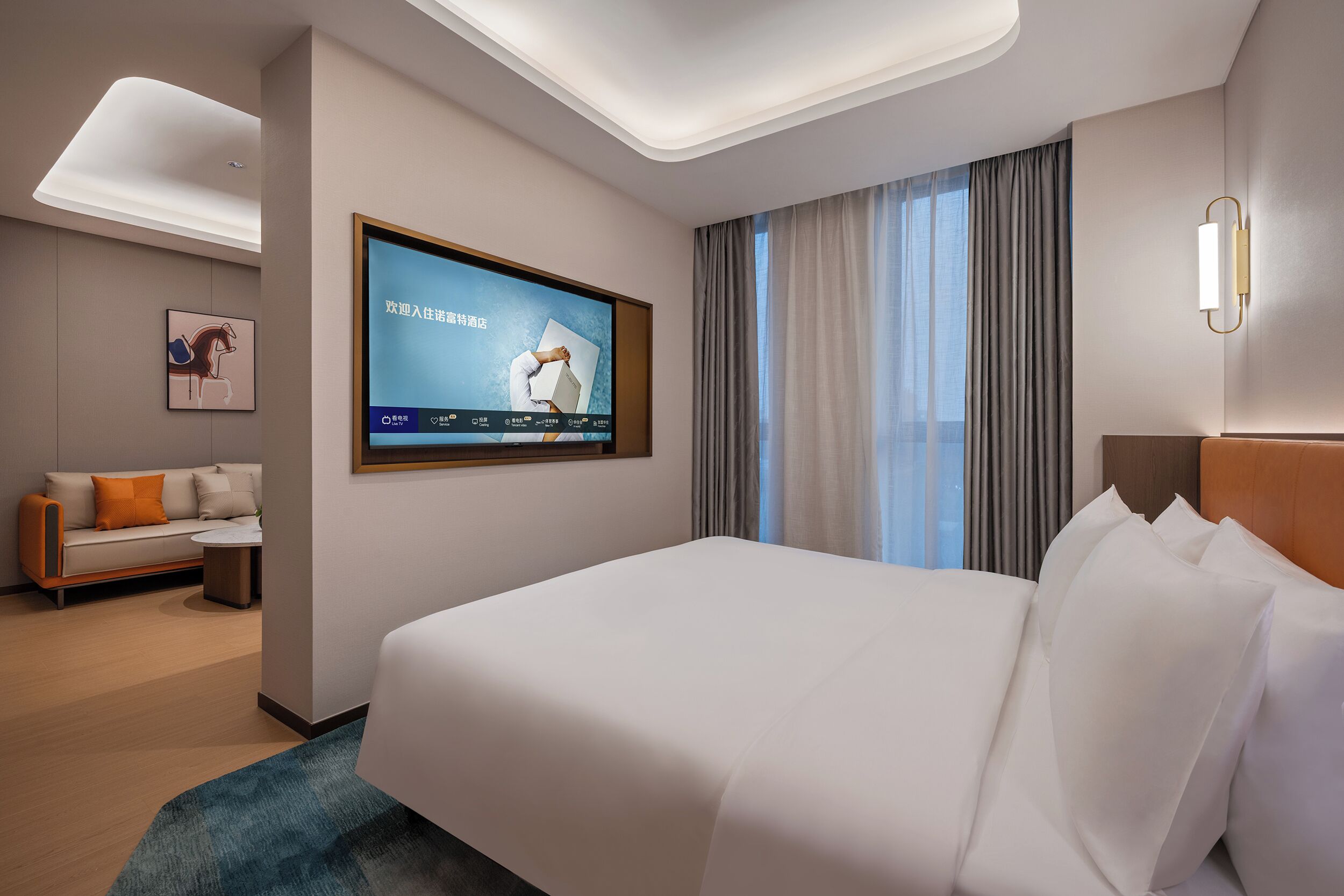 Deluxe Suite, 1 Double Bed | Living area