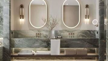Presidential Suite, 1 King Bed | Ropa de cama de alta calidad y minibar