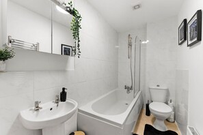 Hair dryer, towels