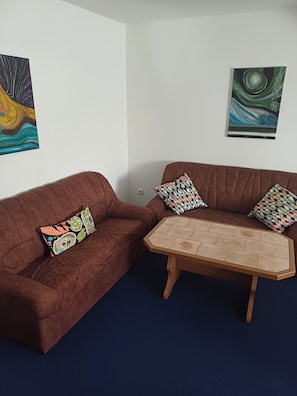 Living area - Vacation home in the Mecklenburg Kleinseenplatte, access to the Müritz (Mirow)
