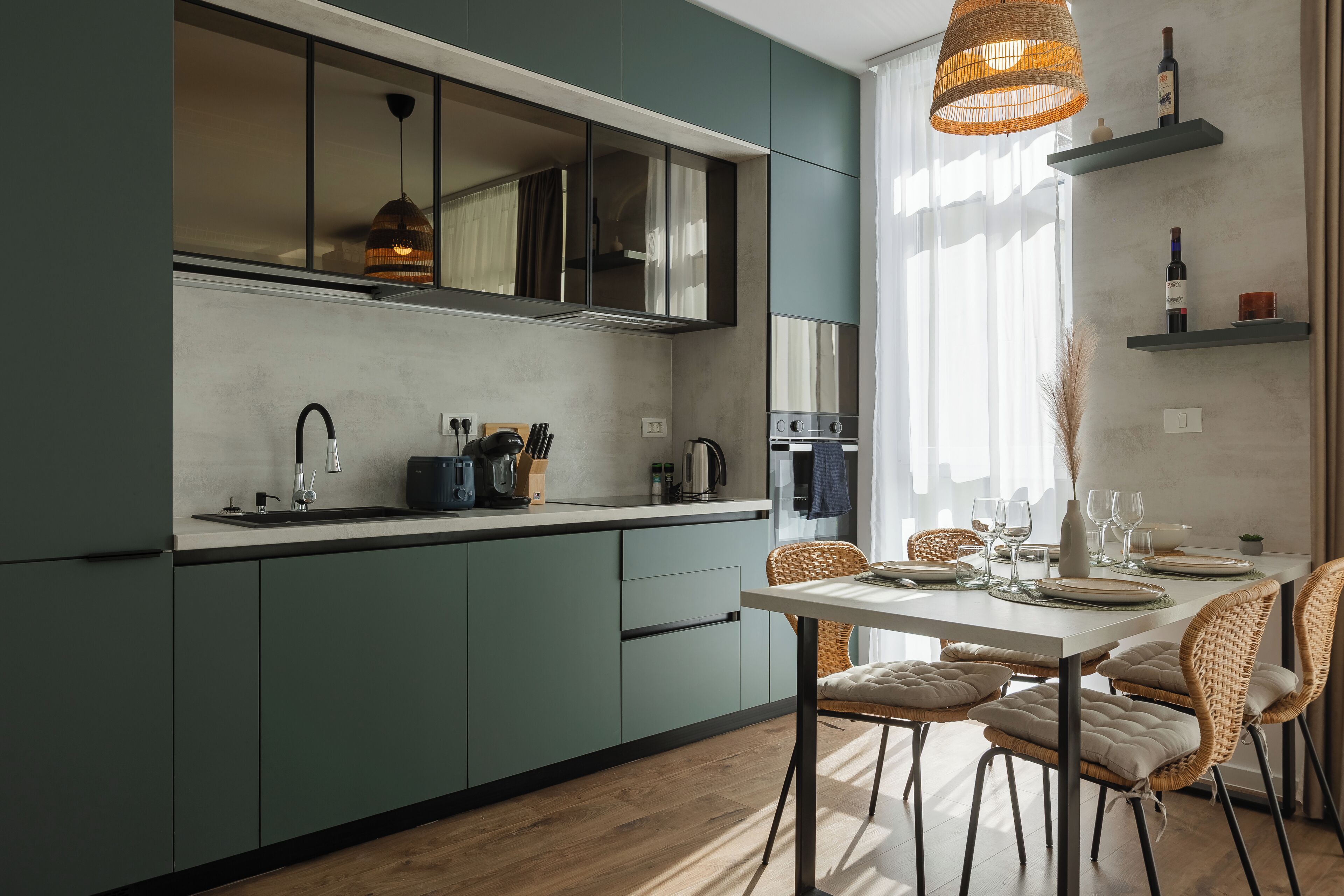 Microwave, oven, stovetop, dishwasher