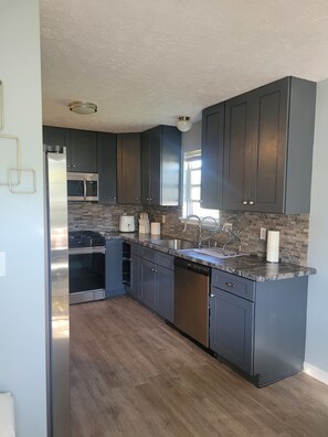 Microwave, oven, stovetop, dishwasher