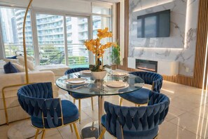 Deluxe Apartment, Balcony, City View | Living area | 50-inch plasma TV with cable channels - Midtown Miami Condo with Free Parking (Miami)
