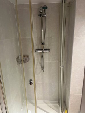 Deluxe Double Room, Patio, Sea View | Bathroom | Rainfall showerhead, hair dryer, bathrobes, towels - The View (North Shields)