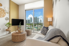 Luksushuoneisto, valtamerinäköala | Oleskelualue | Älytelevisio, Netflix, Hulu, suoratoistopalvelut