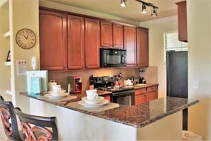 Condo, Pool View | Private kitchen