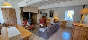 Fernseher, Kamin, DVD-Player