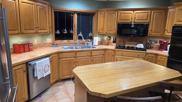 Microwave, oven, stovetop, dishwasher