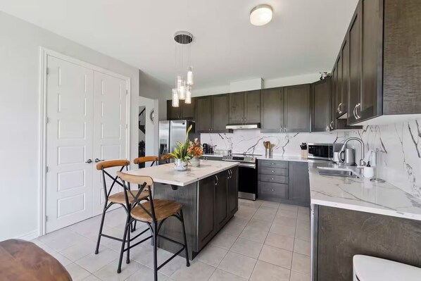 Microwave, oven, stovetop, dishwasher