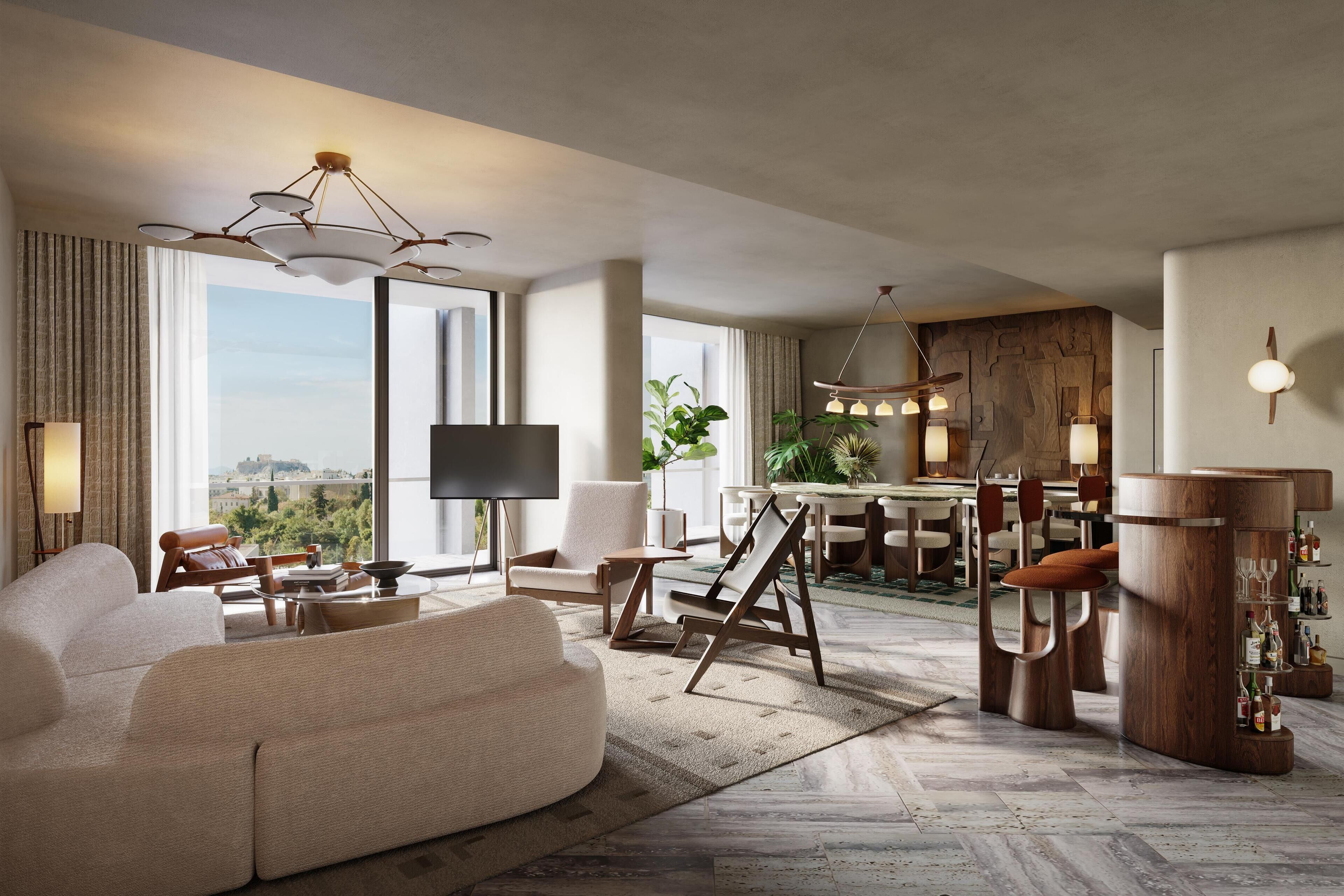 Presidential-Suite, 1 King-Bett | Wohnbereich | LED-Fernseher